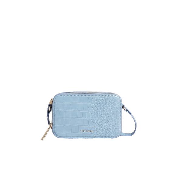 NWT Ted Baker STINA Double Zip Mini Camera Bag Baby Blue Soft Girl Dainty - Picture 1 of 8
